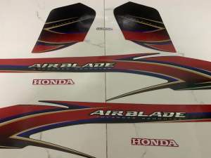Bộ tem airblade 2008 màu đỏ hàng nhập Thái Lan chất lượng cao dành riêng cho dòng xe này tem in lụa màu sắc cực đẹp giá bán cực tốt bán lẻ như bán sỉ