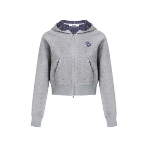 Fano | Áo Hoodie Thêu Huy Hiệu Túi Dán Phối Ren