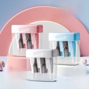 Deli Double-Hole Mini Childrens Pencil Sharpener Large Diameter Kindergarten Primary School Students Mini Extended Blade Pencil Sharpener