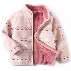 Thickened Fleece Childrens Jacket for Boys And Girls Winter Coat Warm Fluffy Outerwear Big Kids Particle Fleece Baby Autumn