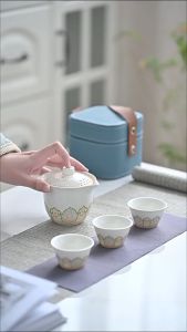 Bộ ấm trà gốm sứ bộ ấm trà du lịch bộ ấm trà di động