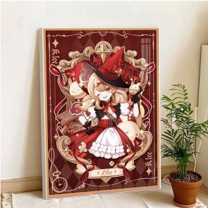 Diamond Painting Demon Bé Gái Colie Full Diamond Handmade Diy Stick Diamond Art Modern Minimalist Bedroom Cartoon Anime Frame