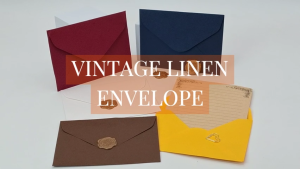 PSD - 120gsm Vintage Linen Envelopes Retro Textured Envelope Wedding Invitation