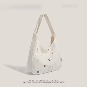 Large Capacity Canvas Tote Bag Womens Casual Shoulder Bag Commuter Bag for College Students Class New 2025 Style