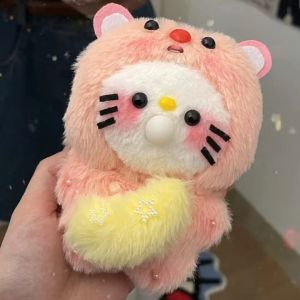 Sanrio Hello Kitty Kawaii Toys Spit Bubbles Recording Glow Anime Doll Bag Pendant Christmas Halloween Plush Kids Birthday Gifts