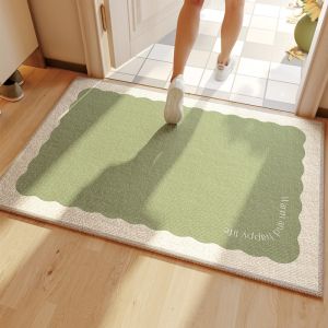 Thảm Chùi Chân Chống Trượt VIKAMA Thấm Nước Họa Tiết Sóng Phong Cách Scandinavian Hiện Đại Thảm Trải Sàn Cửa Ra Vào Dùng Trang Trí Nhà Cửa 100% Polyester