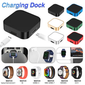 Mini USB C Charger For iWatch 2 3 4 5 6 7 8 Metal Portable Wireless Charger For Apple Watch 8 Ultra 7 SE 6 5 4 USB Charging Dock Station