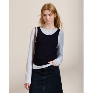KUHNMARVIN | Bộ Áo Thun Tay Dài và Vest Lycell Cotton cho Mùa Thu