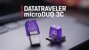 Kingston DataTraveler MicroDuo 3C USB Type-C and Type-A OTG Flash Drive DTDUO3CG3 (64GB/128GB/256GB)