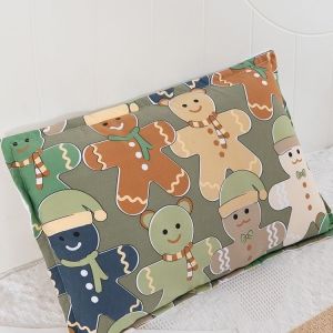 Zippered Washable Childrens Pillowcase 40x60 Single Person Cotton Fabric Durable Zipper Closure Student Common Use Cartoon Design