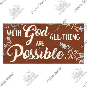 Putuo Decor Home Jesus Wood Signs Retro Wooden Plaque Vintage God Lord Hanging for Zen Den Room Wall Door Home Decoration