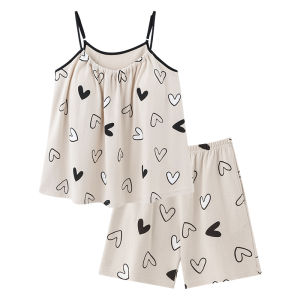 MiiOW | Pure Cotton Womens Sleepwear 2025 Summer New Style Princess Cartoon Large Size Home Clothes Set Sweet Cute Style Short Sleeve