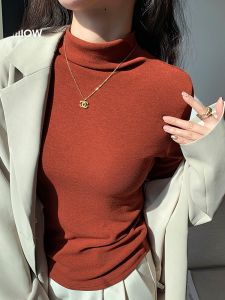 MiiOW | Áo len dệt kim màu đỏ thời trang nữ dáng ôm vừa vặn cổ cao tay dài mùa đông thường ngày chất liệu khác MiiOW Cat Person