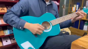 Luna Aurora Borealis 3/4 Guitar Acoustic Guitar untuk Kanak-Kanak Lady Size 38 inch folk guitar Wooden gitar