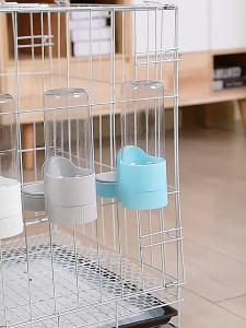 【1200+520ML】 Pet Hanging Water Dispense Cage Automatic Dispenser Feeder For Cat Dog Large Capacity