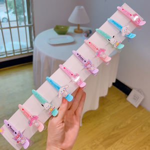 Cute Cartoon Bear Strawberry Hair Clips Student Girl Bangs Hair Accessories Long Strip Side Clips Popular Internet Red Hair Grips