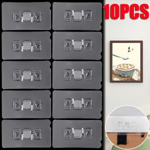 Zoey】ขอติดผนังตะขอสกรูแบบไม่ต้องเจาะกระดุมสแน๊ป10ชิ้นสลักเกลียวรับน้ำหนักแบบไม่เจาะสติ๊กเกอร์สกรูแข็งแรงสติ๊กเกอร์แขวนไม่ทำเครื่องหมาย