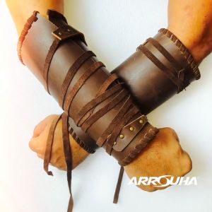 Warrior Armour Genuine Leather Armguard Archery Arrouha