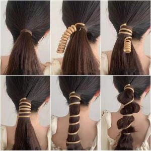 【♡Lovely girls house♡】Magic Braid Hair Rope Spiral Shape Hair Rings Elastic Hair Band Telephone Wire Line Hair Accessories