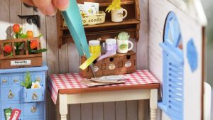 Robotime Rolife Dreamy Garden House DIY Wooden Miniature Dollhouse (DG163) 3D Puzzles Wooden Crafts Kits