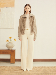 YINER | Stylish Retro Mink & Wool Jacket