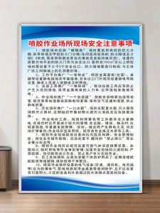 Safety Regulation Board Full Set Wall Stickers for Glue Spraying Work Site Company Production Management Warning KT Board Advertising Slogans