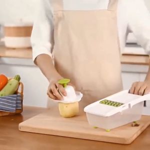 ส่งฟรี!ชุดสไลด์ผักผลไม้ ใบมีดสแตนเลส 8 in 1 ด้ามจับพิเศษ ชุดมีดหั่นผักอเนกประสงค์ ชุดอุปกรณ์ปอกผักผลไม้ เครื่องหั่นผักผลไม้ ที่หั่นผักผลไม้