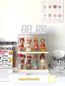 กล่องโชว์โมเดล กล่องอะคริลิคใส กล่องใส่ art toy ดีไซน์สวยงาม ใส่ตุ๊กตากันฝุ่นวางซ้อน ตู้โชว์สำหรับวางของ