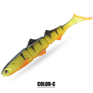 Spinpoler Paddle Tail Swimbait Shad Pike Fishing Lure 16cm 22cm Soft Baitfish Bait 3 Section Jointed Wobbler Perch Zander Tackle