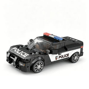 372PCS Police Car Model Building Blocks 1:24 SWAT Car Model Desktop Ornaments Collection Display Puzzle DIY Toys Holiday Gifts