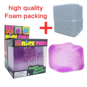 Schylling Needoh Nice Cube Sensory Fidget Toy Squishy Squeeze Stress Relief Anti-Anxiety Calm Focus Toy For Kids Adults ADHD Aut