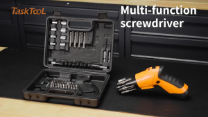 TASKTOOL 47PCS Folding Cordless Screwdriver Tool Kit Electric Screw Driver Home DIY Set 1300mAh