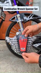 Mitsushi 8pcs Combination Wrench Set 8 to 19mm Dual Purpose Wrench Set Auto and Home Repair Tools