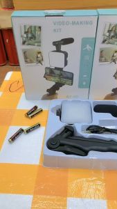 TRIPOD HP VLOGER LED AY49/PAKET VLOGGING SET MIC LED TRIPOD MAKING KIT