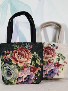 Double-Sided Embroidered Ethnic Style Handbag: Portable Mobile Phone Wallet & Outdoor Carry-On Purse