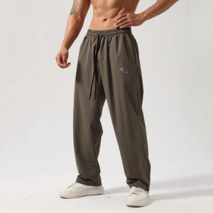 GYM BULL | Mens Quick-Dry Stretch Straight Leg Drawstring Breathable Workout Pants