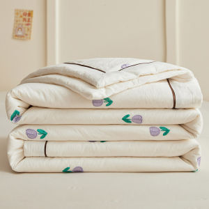 BEIPIN | Washable Full Cotton Single Bed Summer Quilt 4pc Set