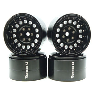 TxxRcss RC 1.9 Inch Beadlock Wheels Negative Offsets 10mm Rims Hex 12mm Aluminum Wheel for TRX4 TRX6 SCX10 Gen8 1/10 RC Crawler