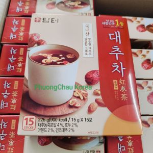 (Mẫu mới)Trà gừng táo đỏ Damtuh Hàn Quốc Hộp 15 gói
