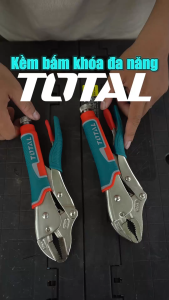 Kìm bấm hàm 10inch TOTAL THT191001 thép cr-v mạ niken cứng chắc kềm bấm khoá chết đa năngxtools
