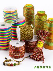 Handmade DIY Bracelet Weaving Kit Five-Color Rope Summer Solstice Egg Basket Colorful Thread Rainbow Braid Fashion Accessory