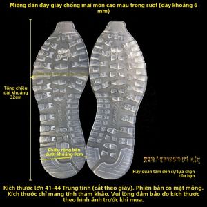 Miếng Dán Đế Giày Thể Thao Bằng Cao Su Pha Lê Trong Suốt Chống Trượt Chống Mài Mòn Giảm Tiếng Ồn Cho Giày Du Lịch Nam Và Nữ