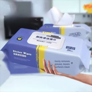 400Pcs Food Safe Kitchen Absorbent Tissue / Large Wet Wipes / Oil Stain Cleaner / for Dishes Cookware Stove