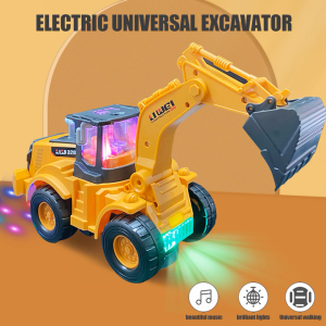 BZAJGEJGESG Excavator Toy For Kids Construction Toy Truck Toy Engineering Vehicles Model with Lights and Audio Boys Educational Toys