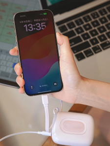 WOPOW SQ63 Mini Powerbank 10000mAh with Built-in Lightning & Type-C Cable Portable Charger Power bank PD20W Fast Charging Digital Display for iPhone