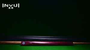 INVUI 3/4 Split Small Tip Pool Cue - Purpleheart Butt Ash Shaft for Snooker Chinese Billiards & American 16-Color Pool
