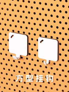 Square Magnetic Iron Art Wall Hooks No Drilling Required Nordic Style Small Hanging Rack Dormitory Essential Wall Mounted Clothes Hooks