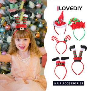 ILOVEDIY แถบคาดศีรษะเครื่องประดับผมคริสต์มาสลายการ์ตูน3D ตลกของตกแต่งงานปาร์ตี้คริสต์มาส