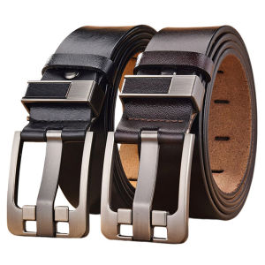 Belt Male Fashion Mens Luxury Designer Cowskin Belts for Jeans Genuine Leather Strap Pin Buckle Plus Size 140 150 160 170cm