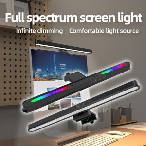 RGB LED Monitor Light Bar Computer Screen Hanging Lights Desk Lamp Reading Light PC Laptop USB Light Table Lamp Stepless Dimming